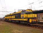 AWT 741 506-0 on the 31th 4of January, 2012 on the Railway station Kralupy