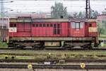On a grey 24 September 2017 CD 742 058 idles at Ceska Trebova, whilst at the CD-works there, a nice Open day is going on.