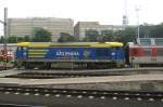 CD 749 039 with diagnostic train leaving Praha hl.n. on 31 May 2012. Class 749 is a modified version of Class 751.