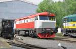 Bardotka T 478 1008 stands in Luzna u Rakovnika on 13 May 2012.