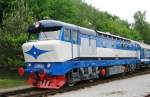 T 478 1002 stands in the railway museum of Luzna u Rakovnika on 13 May 2012.