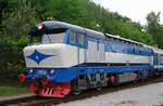 T478-1002 was one of the prototypes of later class 751 and had somewhat more rounded cabs, earning her the nickname Bardotka (after the French actress Brigitte Bardot -who might have find reason for annoyment being compared to a Diesellocomotive) and has survived and resides now at the railway museum of Luzna u Rakovnika. There she stands on 13 May 2012.