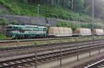 KDS 753 197 stands with a glass train in Bad Schandau on 23 May 2015.
