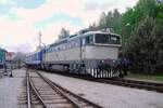 T478 3101 is about to bank a special train out of the railway museum of Luzna u Rakovnika into the adjacent train station on 13 May 2012.