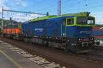 Ex-AWT, now PKP Cargo International 753 727 hauls a sister loco through Decin hl.n.
