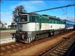 CD 754 022-2 in railway station Veselí nad Lužnicí on 5. 9. 2020