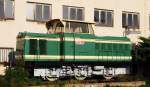 Shunting locomotive T334 019 at the railway station Kladno in 2012:10:18