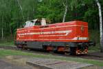 T444 162 stands in at the railway museum of Luzna u Rakovnika on 13 May 2012.