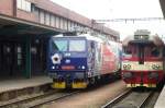 CD 163 043 -to my surprise still in UEFA 2012 livery- at Pardubice hl.n. after bringing in an R from Brno hl.n. on 4 June 2013.

