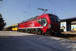 Frog's view on RFO 193 627 acting as a mercenary with RegioJet, seen here at Brno Kralove Polje on 21 September 2020.