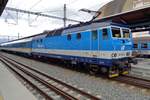 CD 362 053 standfs with an ALEX train in Plzen hl.n. on 15 September 2017.