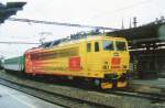 Advertising loco 363 119 at Brno hl.n. on 22 May 2008.