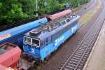 CD 363 501 with coal train departs from a rainy Hranice nad Morave on 4 June 2013.
