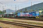 CD 363 015 hauls a freight train through Zilina on 30 May 2015.