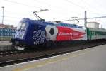 CD 380 011 advertises the European 2012 Championship soccer at Praha-Liben on 14 May 2012.
