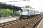 CD 380 013 calls at Praha-Liben on 13 May 2012. The Skoda type code of this engine (Skoda 190E) has earned this loco the nickname 'Messerschmidt' (from ME-109). 
