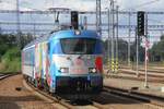 Lucky shot on 380 002 entering Tabor on 15 September 2017.