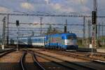 CD 380 010 enters Ceske Budejovice with a Rychlyk (fast train) from Prague on 28 September 2025.