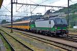 On 23 September 2018 ELL 193 276 stands with a RegioJet service in Praha-Smichov, RegioJet's  base at Prague.