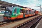 On 21 September 2018 GW Trains 654-015 stands ready for departure at Ceske BUdejovice.