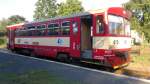 Diesel locomotive 809 for the local railway in station Horni Berkovice at 29.8.2012.