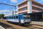 On 9 May 2024 RegioMouse 810 570 stands at the completely renovated station of Beroun.