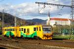 RegioNova 814/914 126 enters Decin hl.n. on 6 April 2017.