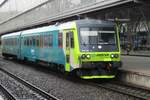 Arriva 845 101 stands on a drizzly 15 May 2018 in Praha hl.n.