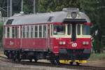 M296 1021/854 021 has been restored to her original condition and stands parked at Benesov u Prahy during the STEAM53 bonanza on 10 September 2022. The rail car however will fulfill a mundane local service.