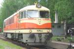 T 678 0012 -a Slovakian preserved Diesel locomotive- stands in the museum of Luzna u Rakovnika on 13 May 2012. 