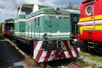 T334 085 is part of the growing (and already impressive collection) of Diesel locomotives at Luzna u Rakovnika, seen there on 11 June 2022.