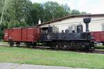 Steam loco 310 076 stands in the railway muuseum of Luzna u Rakovnika on 10 June 2022 .