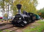 Steam locomotive 324.391 (year of manufacture 1908 in StEG Vien)at the museum in Luzna u Rakovnika on 10 September 2015.