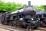 Ex-CSD 354 7152 stands on 13 May 2012 in the railway museum of Luzna u Rakovnika. De numer 354 gives some characteristics of the type of loco, whe the firt n umber denotes the driving axles (3), the second the maximum speed parted by 10 and subsequent minus 3 (80 km/h; 80:10=8, subsequent 8-3=5 and you get the second number of the class) and the thrid number the axle weight minus 10 (14 tonnes pro axle). In this number scheme, many different classes carry the same number, only to be told from one another by a rather complex subnumbering). Compare this Class 354 with the last picture of 354 195.