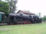 Historical steam locomotive 555.0153(BR 52)28.7.2012 at the railway station Kněeves.