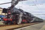 STOKER 556 0506 stands with an extra train in Ceske Budejovice on 22 September 2018.