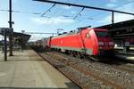 EG 3108 hauls a mixed freight through Roskilde on 17 September 2020.