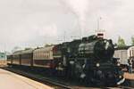 On 23 May 2004 DSB Pacific 991 stands with an extra train in Randers.