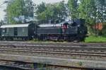 On 27 May 2012 ÖGEG's  77.28 stands in Timelkam after having hauled a steam shuttle from Ampflwang into the ÖBB station. She lets off a bit of steam before bewing uncoupled and running round. 