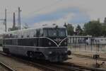 ÖSEK 2050.05 is about to couple herself to a steam train toward Austria on 11 September 2022 at Benesov u Prahy.