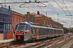ETR 104 044 A, train arrives at Ferrara station. May 8th, 2025