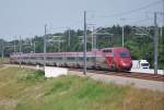 Thalys Paris-Cologne through Grhnaut forest (B) in June 2010.