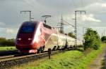 The french highspeedtrain Thalys 4303 took an deroute over the Kbs 485 from Düsseldorf to Aachen, while the normal route is closed in cause of an bridge wracking in Düren.