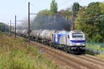 The Europorte 4006 on route from the port of Antwerp to France, full power accelerating.