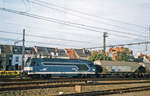 Cereals train headed by 67599 passes through Gent Sint-Pieters on 17 May 2002.