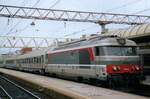 On 19 May 2006 SNCF 67438 wears the Multi-Service colours whilst ariving at Lyon Part-Dieu with a CoRail from Grenoble.