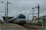 The SNCF 72 160 is leaving Belfort on the way to Paris. 
22.05.2012