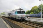 CC 72141 with CoRail servicxe paris Est-Belfort passes Longueville on 18 September 2011.