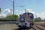 Y 7108 offers cab rides at the Cité du Train in Mulhouse, adjacent the railway line Mulhouse-Strasbourg.