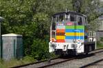 Y 7108 offers cab rides at the Cité du Train in Mulhouse, adjacent the railway line Mulhouse-Strasbourg.